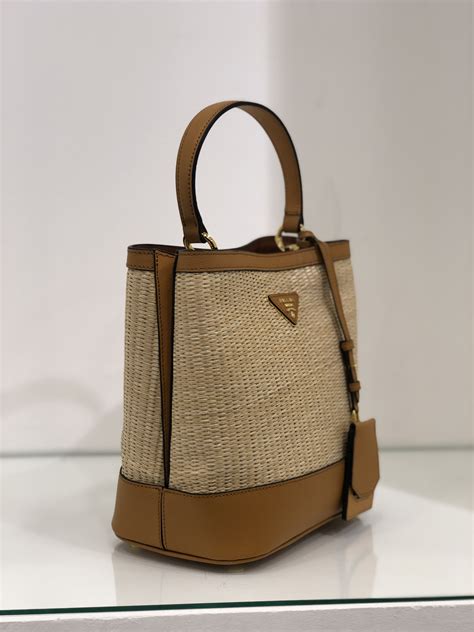 prada straw purse